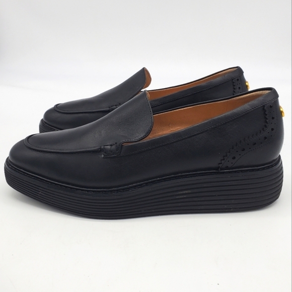 Cole Haan Shoes Women 9B ØriginalGrand Platform Venetian Loafer Black - Picture 1 of 12